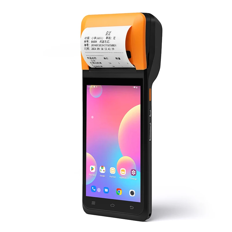 Smart POS Android 14 Card Reader Machine 5.5 Inch Touch Screen Mobile Handheld Pos Terminal