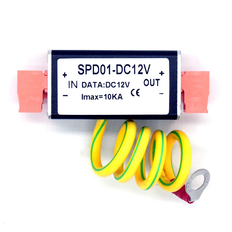 AC DC 12V 24V 220V Single Channel Power Surge Protector with 2Pin Connector Arrester