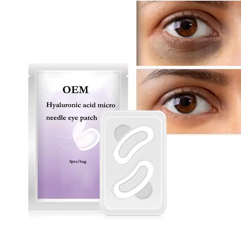 Private Label Micro-needle Eye Patch for Wrinkles Lines Removal Hyaluronic Acid Eye Mask Dark Circle Puffiness Custom Eye Pads
