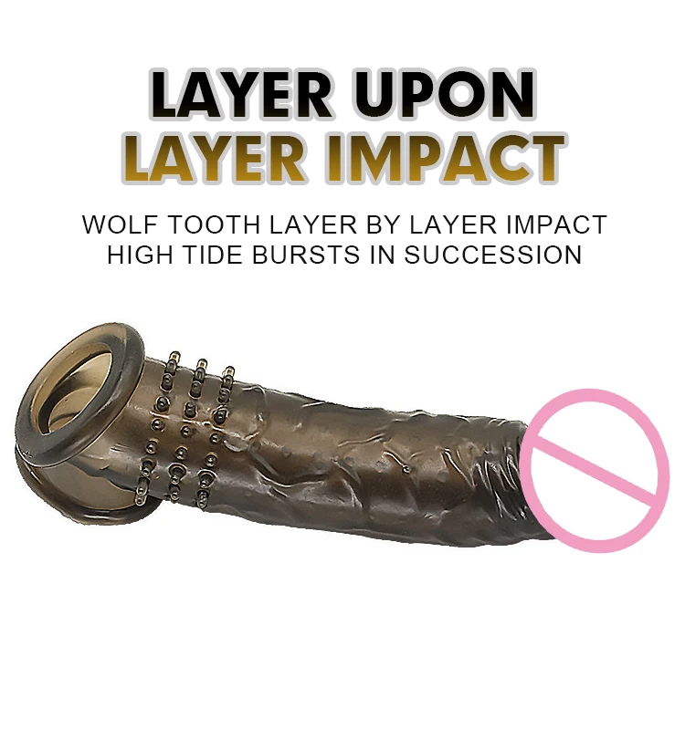 Super soft Delay Ejaculation Male Cock Realistic Dildo Condoms Reusable Penis Extender Sleeve