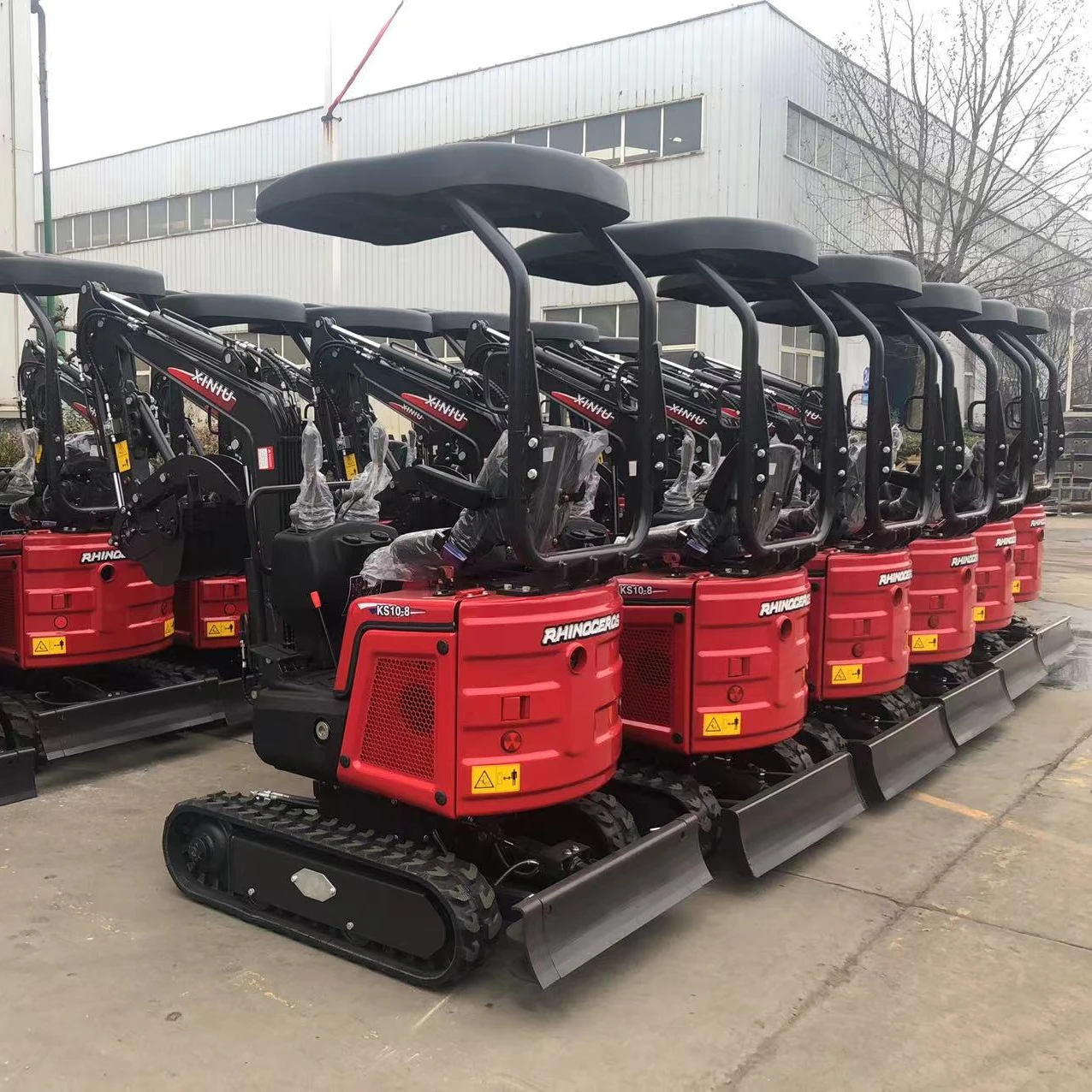 2023 Rhinoceros KS10-8 KS12-8 KS12-9 New Mini Excavator mini bagger  360 degree rotation mini excavator with  CE approved