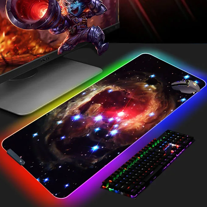 
Пользовательские большие игровые аксессуары, сублимационный светодиодный коврик для мыши для игр, расширенный коврик для мыши XXL rgb 