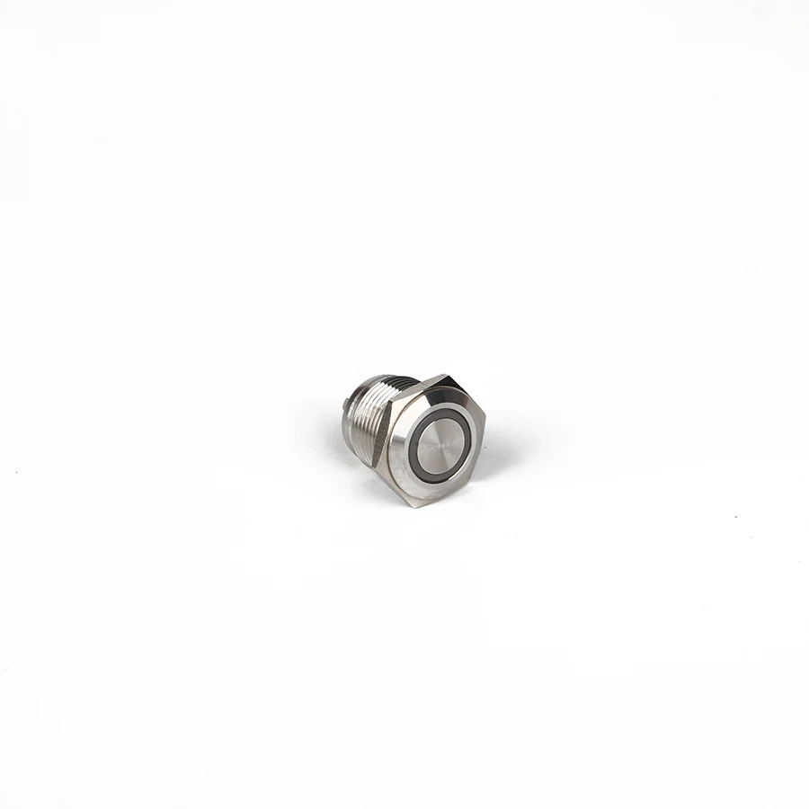 16MM OFF-Momentary ON Round Head 4 Pin Metal Push Button Switch