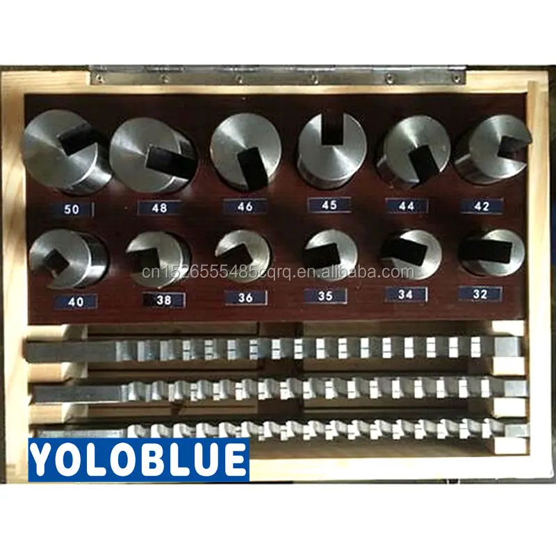 
21pcs Keyway Broach Tool Set 10mm 12mm 14mm Broaches 32-50 Bushings Shims HSS Cutting Tools for CNC Machine 