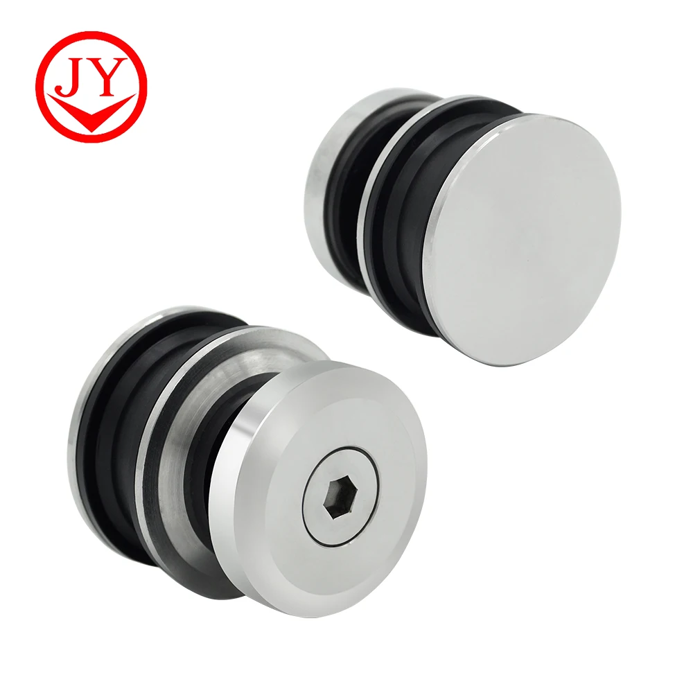 Modern frameless sliding glass door system enclosed shower room hardware