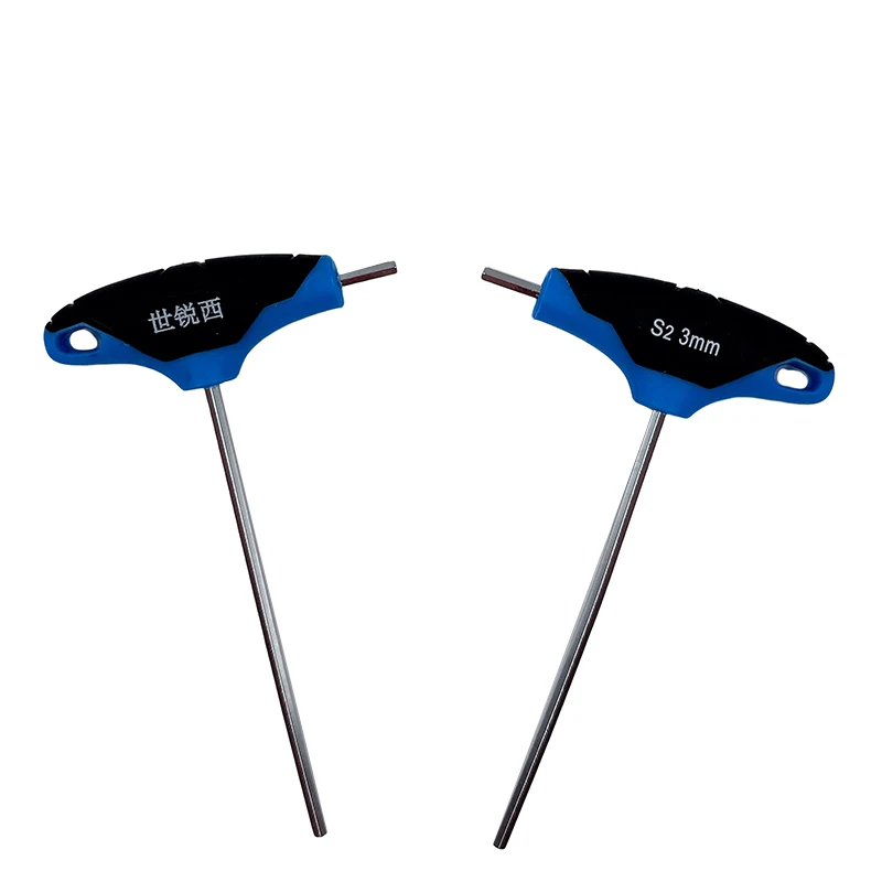 Factory Price Professional 2-10mm T-Type of allen key set with double color of allen key hex key spanner Wrench For Multi-role
