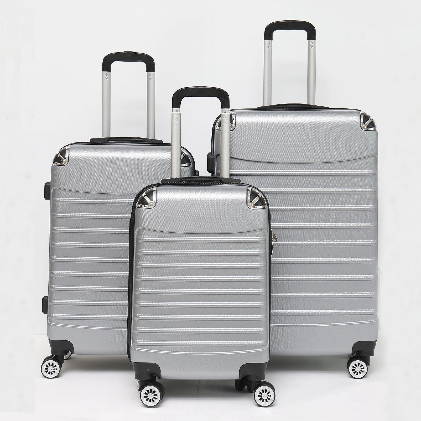 american travel luggage and bag rose gold luggage trolley suitcase set