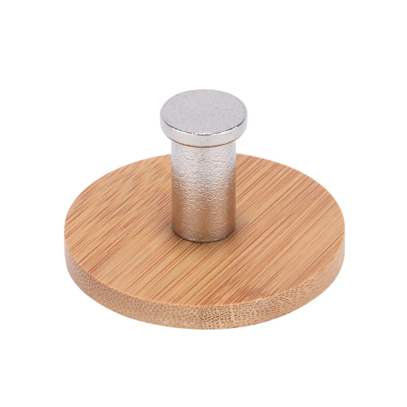 Wholesale household kitchen bathroom stick wall hook bamboo wood bottom hook