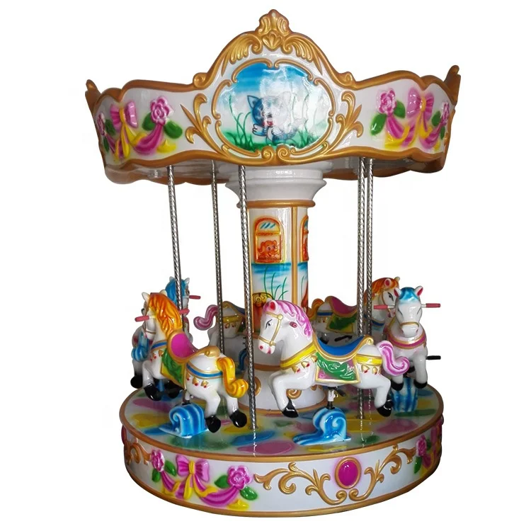 Guangzhou factory children playground small kids carousel cheap amusement park carousel horses rides