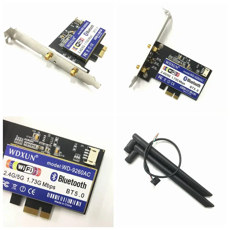 Беспроводной-ac 9260 переменного тока для Intel 9260ac 9260NGW 1730 Мбит PCI-e PCIE 1X Вай-Фай адаптер MU-MIMO BT 5 0 WLAN сетевой