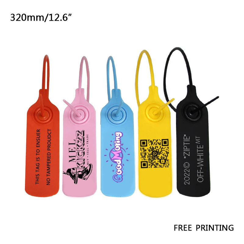 Qr Code Custom Zip tags offwhite Anti return StockX Sneakers verifica Security Plastic Tag for Shoes