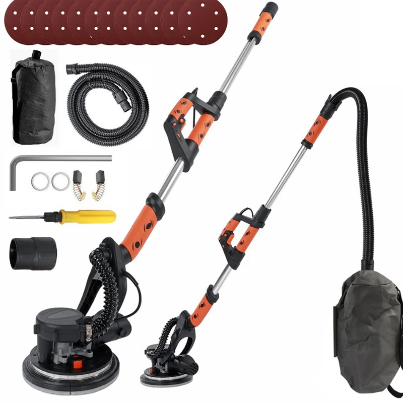 800W 225mm Wall And Ceiling Giraffe Drywall Sander Machine Vacuum LED Folded Electric Drywall Sander Machine