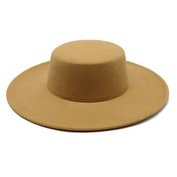 2022 women polyester/cotton wide brim felt fedora panama hat wholesale custom wool fedora hat