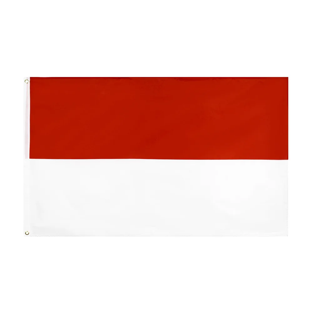 Good Quality Double Sided Polyester Red White Marking Pole Indonesia Flag