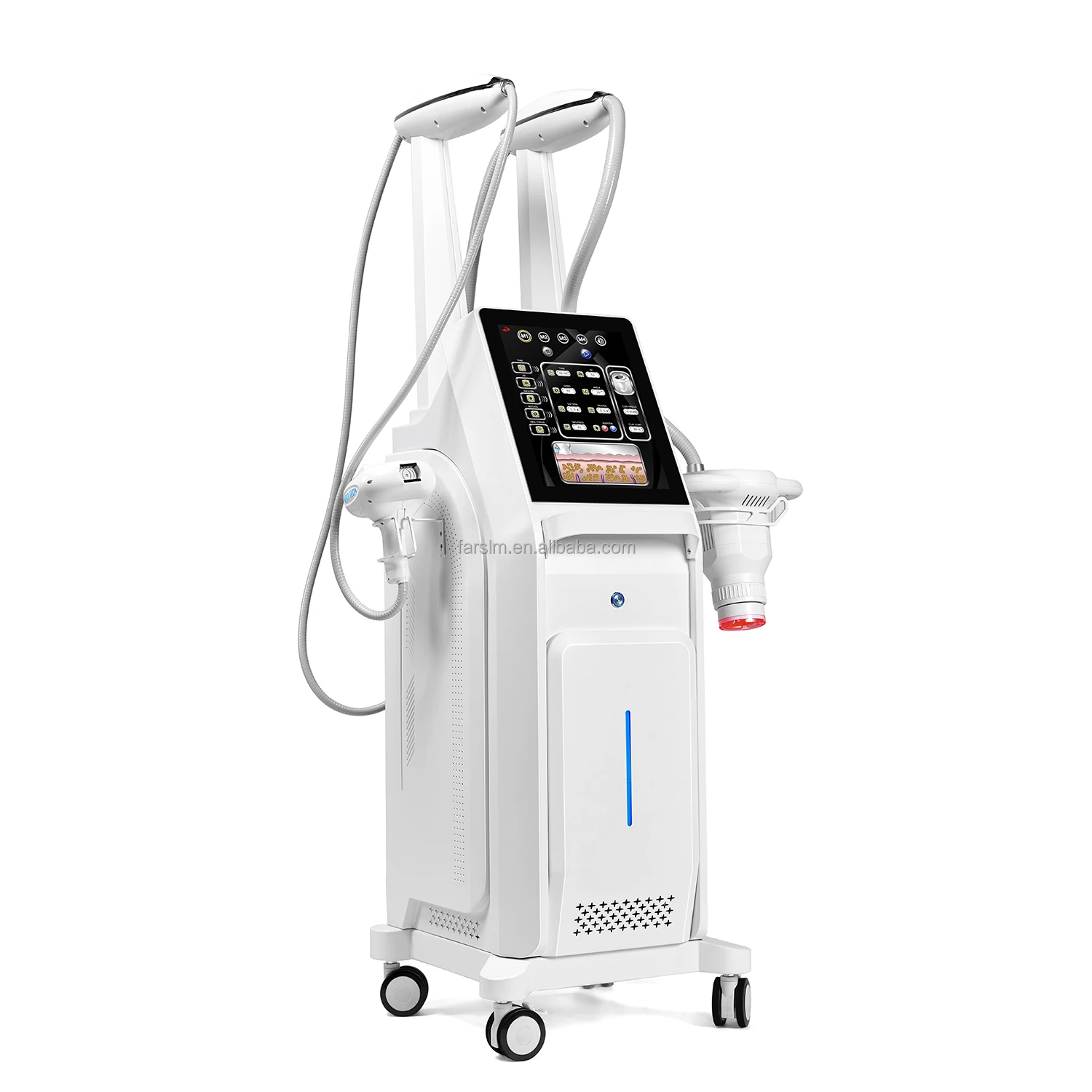 Blood Circulation Face Lifting Weight Loss Body Slimming Rotary Negative Pressure Rf Inner Ball Roller V-Shaping Machine