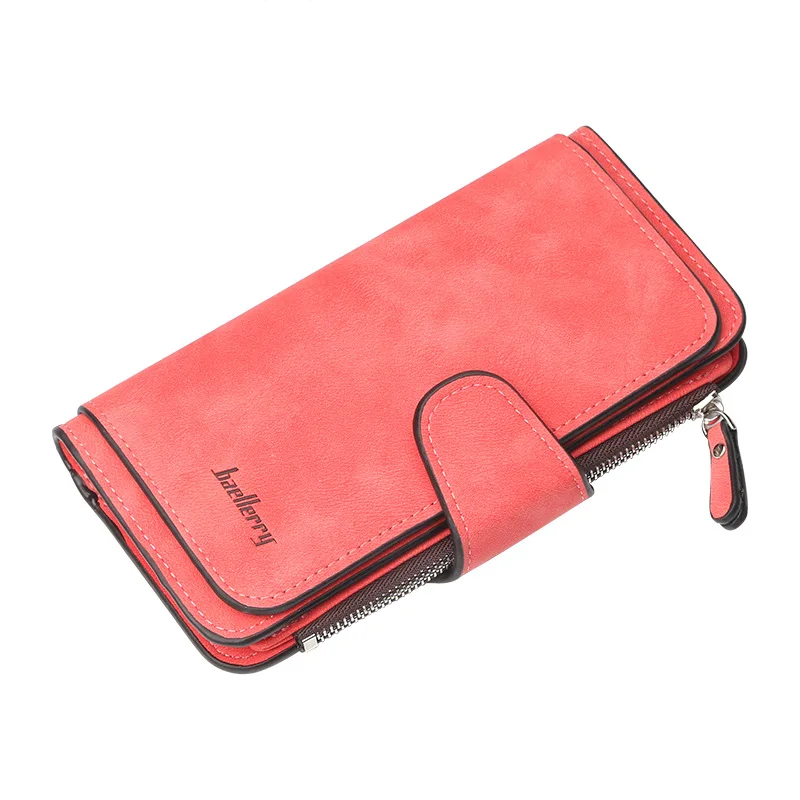 Ready to ship baellerry Zipper Purses Long Section Clutch Wallet Long PU leather designer slim wallets leather woman