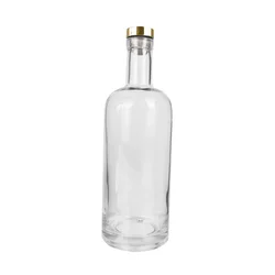 Customized Logo Liquor Bottle China Supplier Glass Food Grade 750ml Round Glass Bottle