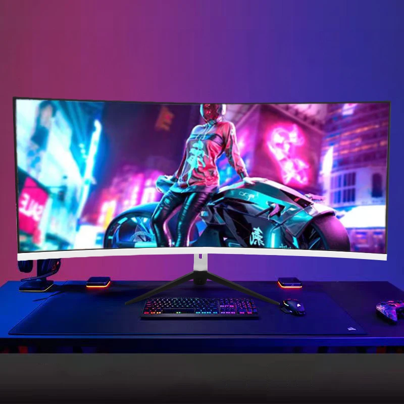 34 Inch Curved Screen Monitor 165 Hz 4K 3440*1440 21:9 Super Wide Gaming Monitor With Breathing Light