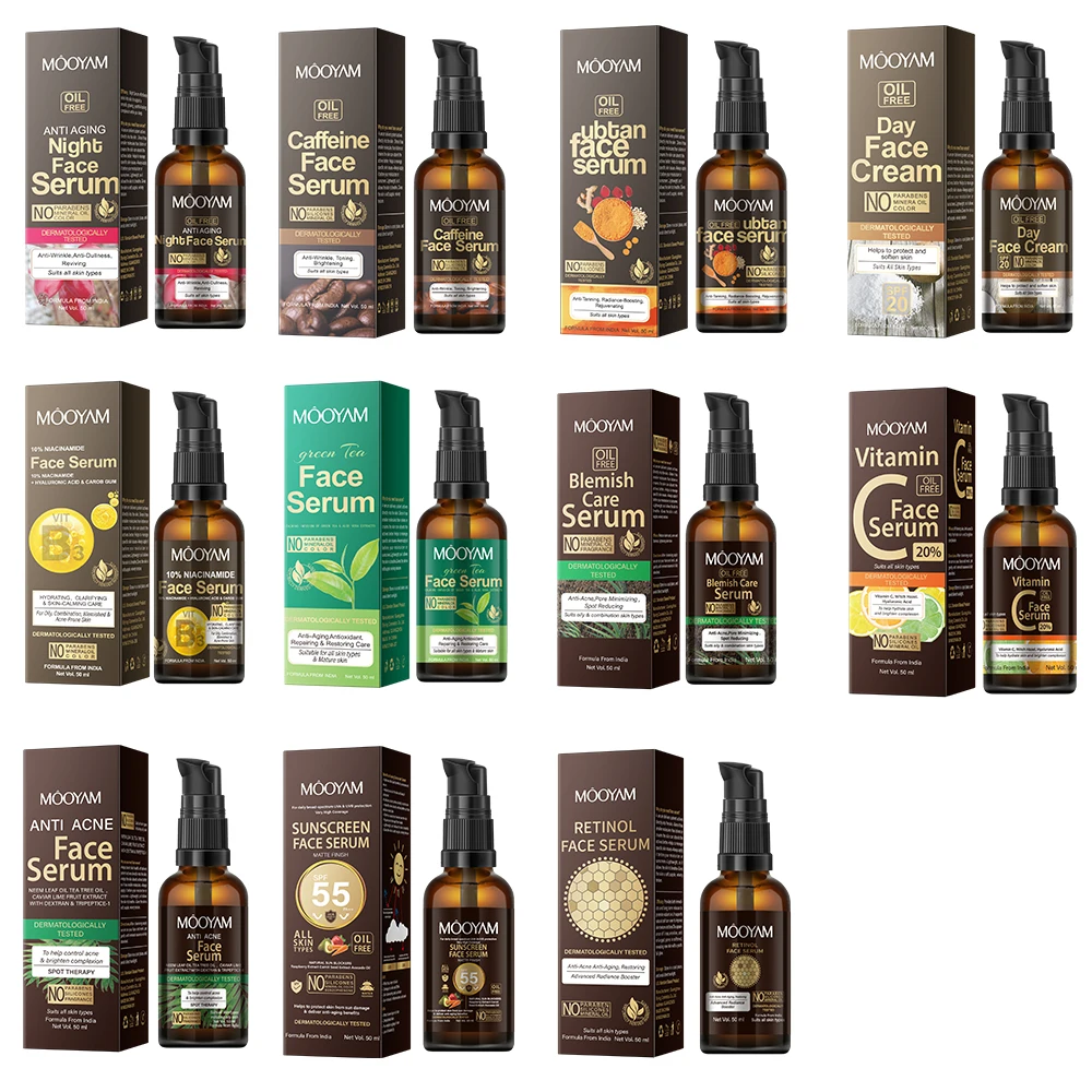 Facial Serum Lighten Old and New Acne Marks Relieve Redness Swelling and Acne Balancing oils 50ml MOOYAM Anti Acne Face Serum