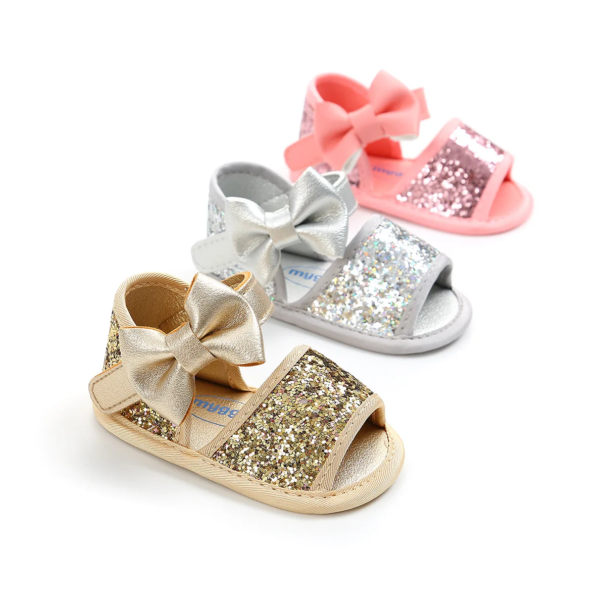 2020 summer bowknot cute toddler infant golden girls baby dress shoes kids sandals