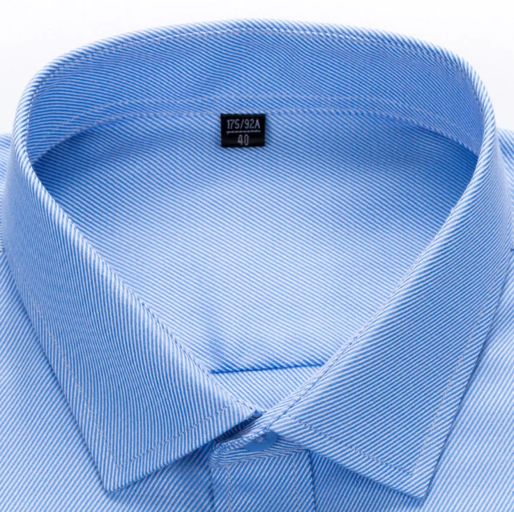 100% Silk Office Formal Shirts White for Men Long Sleeve Dress Shirts Slim Fit Custom OEM ODM Solid Full Sleeve