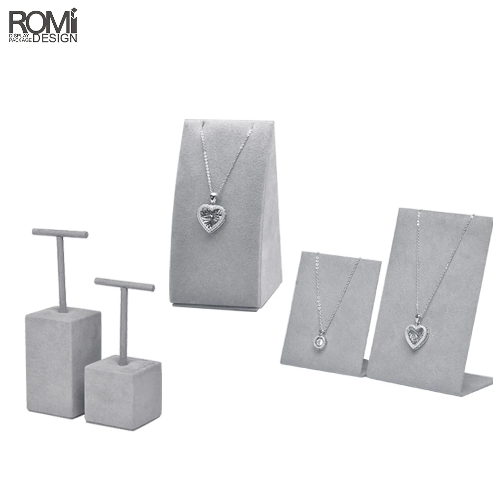 Серый ювелирный дисплей упаковка металлические ювелирные изделия набор для шкафов окон