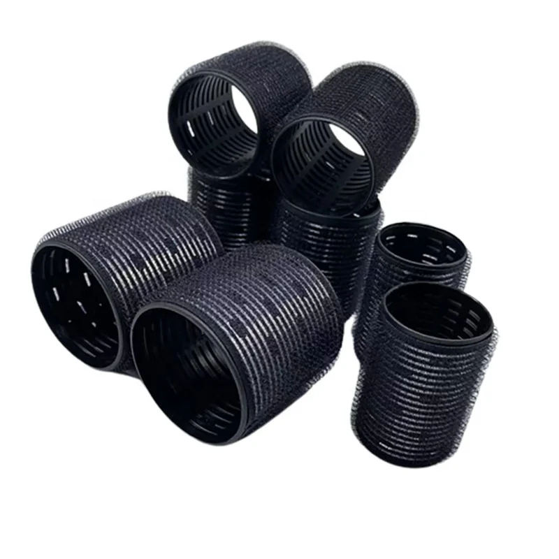 Custom Bag 8pcs Set Thermal Self Grip Rollers Aluminum Core High Quality Thermal Hair Rollers Self Grip Hair Rollers
