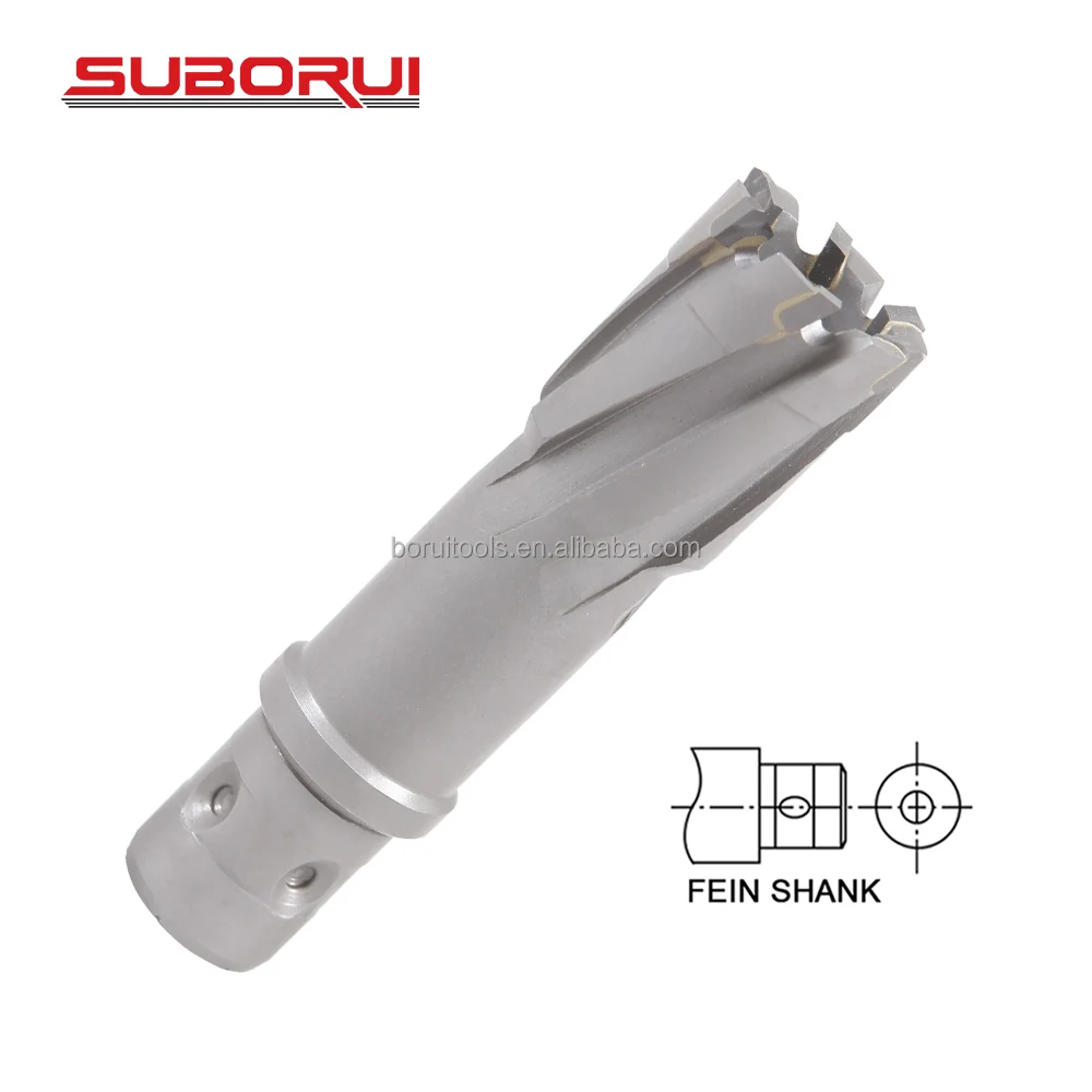 SUBORUI Tungsten Carbide Tip Fein Shank Mag Drill Bit TCT Annular Broach Cutter for magnetic base drills