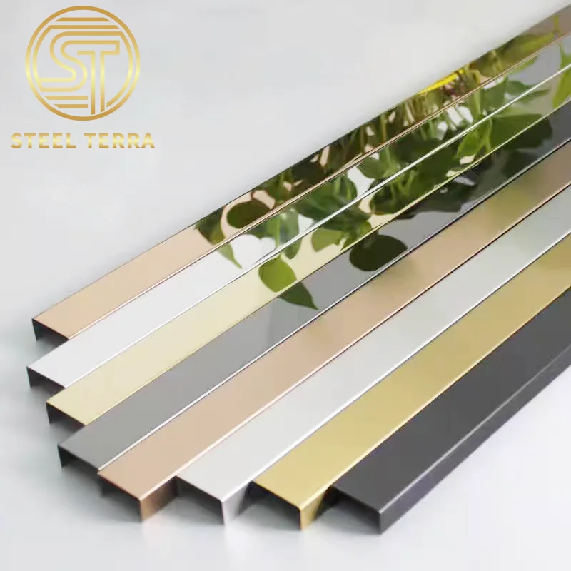 Настраиваемый современный дизайн 8K зеркальная керамическая плитка настенная декоративная окантовка из нержавеющей стали отделка молдингов