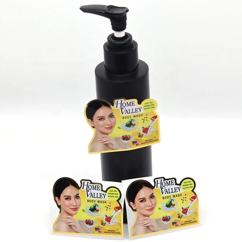 Customized Printed Cosmetic Set Private Logo Labels Stickers Waterproof  Bottle Packing Label Sticker