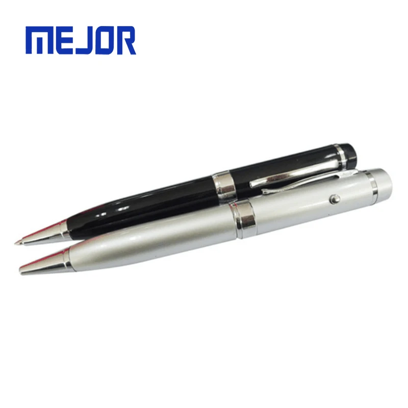 Multipurpose pens 16gb red laser pointer ball-pen usb flash memory 3 in 1 metal usb Pendrive 32G