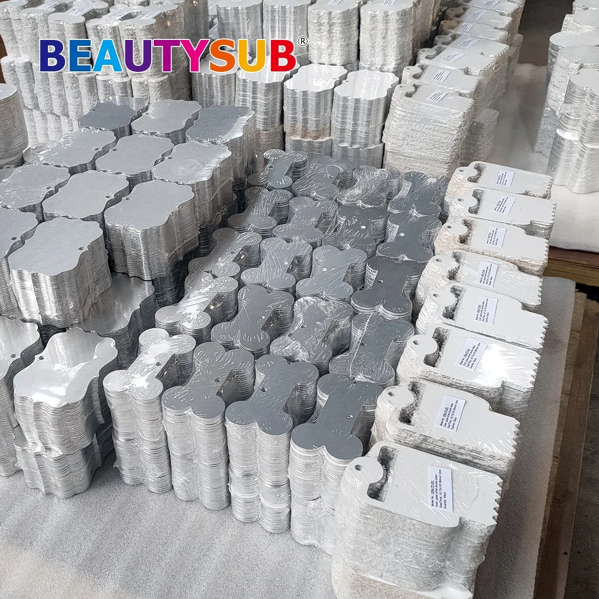 BEAUTYSUB Longstar HD сублимационный алюминиевый орнамент Белый теплообмен фотопечатные заготовки с металлическим покрытием вырезанные маршрутизатором ЧПУ