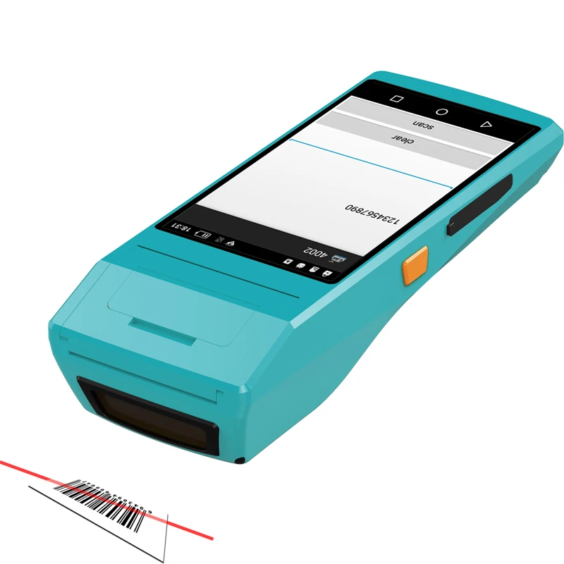  Дешевый 5 дюймовый полноэкранный КПК сканер штрих-кода NFC считыватель Android PDA с