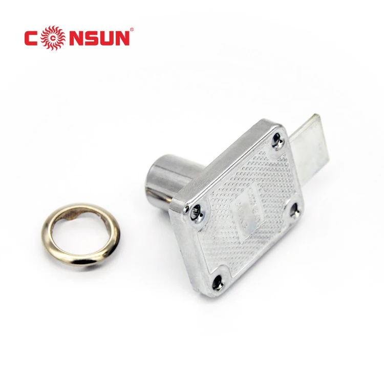 139-1 Factory Price Square Drawer Desk Wardrobe Lock, Two Turns And Long Latch Furniture Drawer Lock