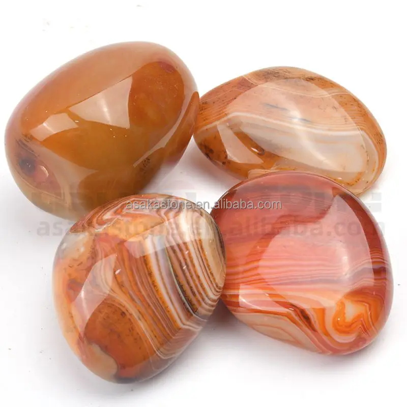 Natural red agate tumbled River stone Pebble gemstone chalcedony healing crystal decorative fish tank aquarium & flowers plants