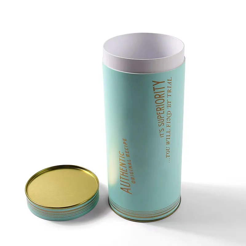 OEM Base Round Box Tin Lid Paper Tube Packaging Jar For Cinnamon Sticks