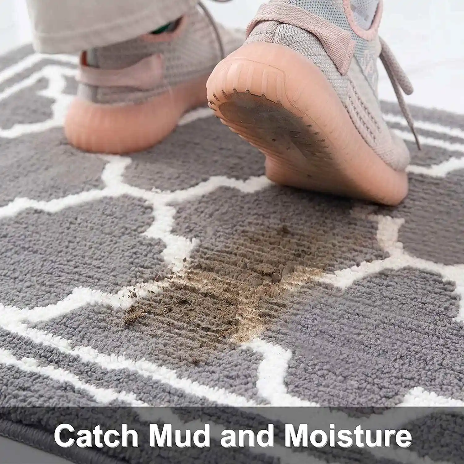 Non-Slip Olefin Tiny Grecian Door Mat