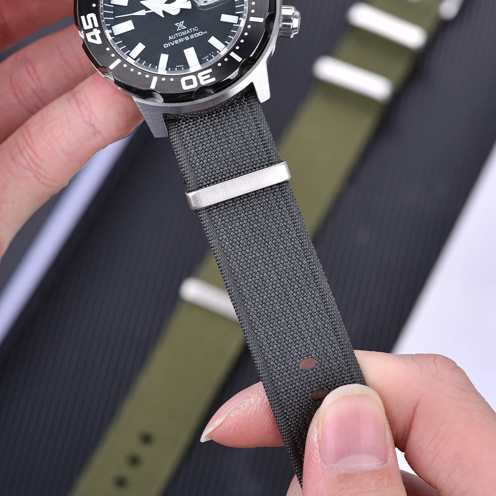 JUELONG Watch Strap 20mm 22mm Nylon Watch Strap Braid Ballistic Fabric Watch Band Ribbed Nylon Strap