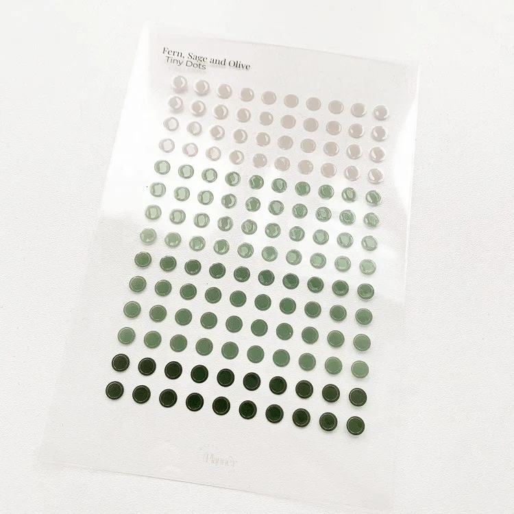 Custom Planner Stickers Dots Transparent Plastic Schedule Jornal Monthly Kiss Cut Sticker Sheet