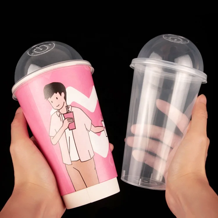 90mm Dome Lid  Injection Molded Switch Cover Disposable Lids Waterproof Food Grade PP Material for Paper Cups