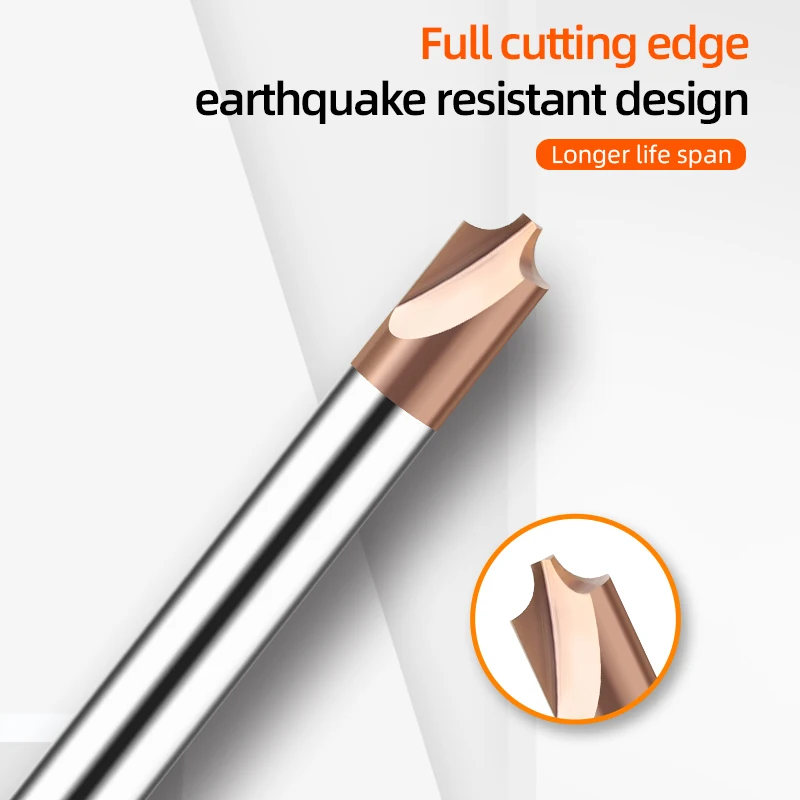 4 Flute R End Mill Internal R Tool Chamfering Milling Cutter Carbide Inner Corner Radius End Mill CNC Milling Cutter