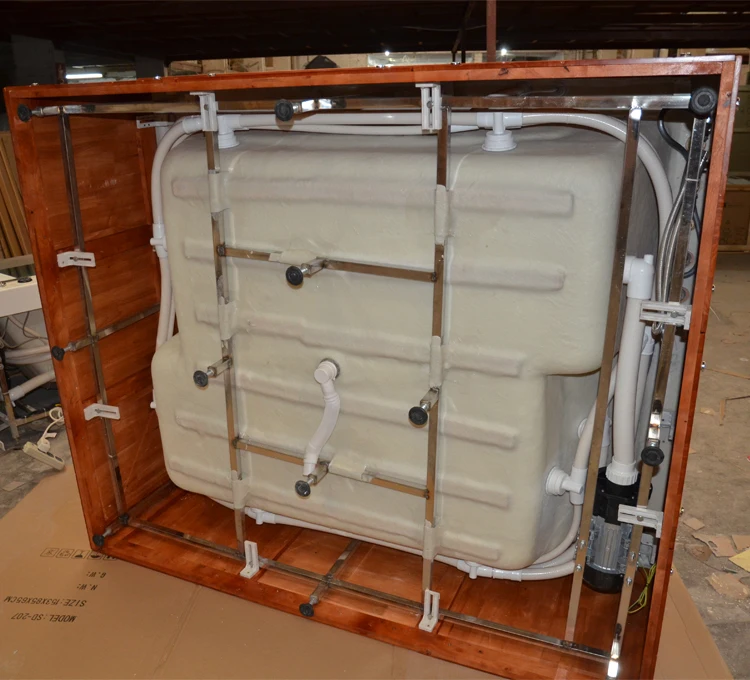 HS-B283 Double whirlpool Tubs/ Wooden Frame Bathtub/ whirlpool 180x150