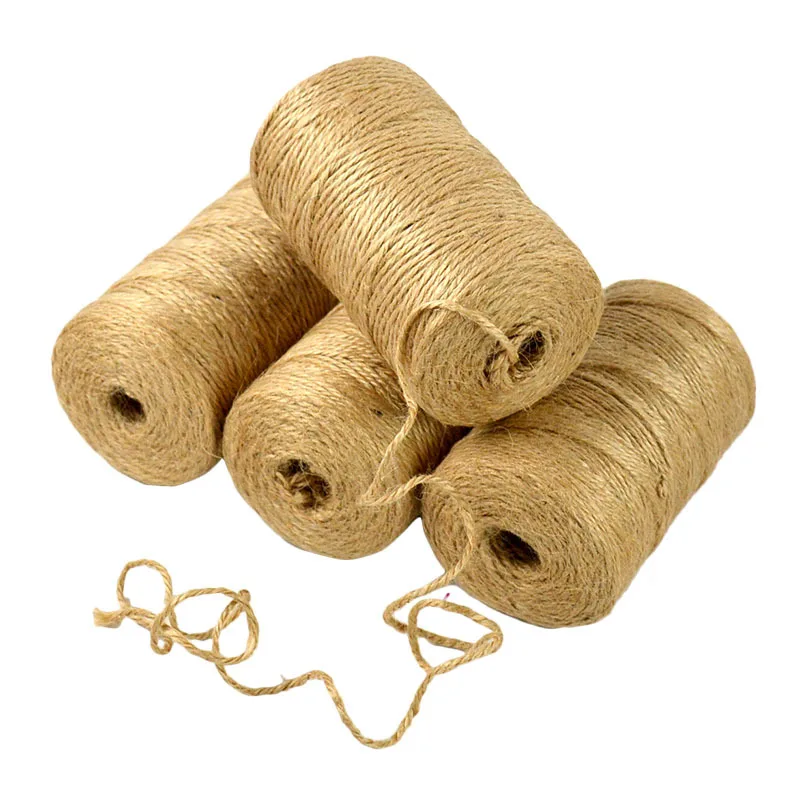 Jute Rope Twine 2mm Hemp Rope Christmas Decoration DIY Rope Factory Price Gardening Natural 100meters Wire 100 Meters Avalilable