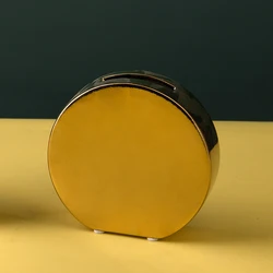 High-Grade Gilded White Black Round Vase Porcelain Interior Flower Furnishing Vase For Home Decor Ceramic