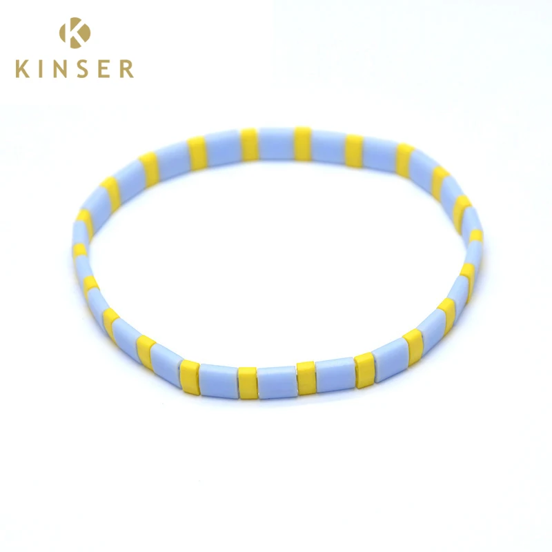 China Sale Manufacturer supplier 2020 new small tila bead bracelet handmade beaded bracelet