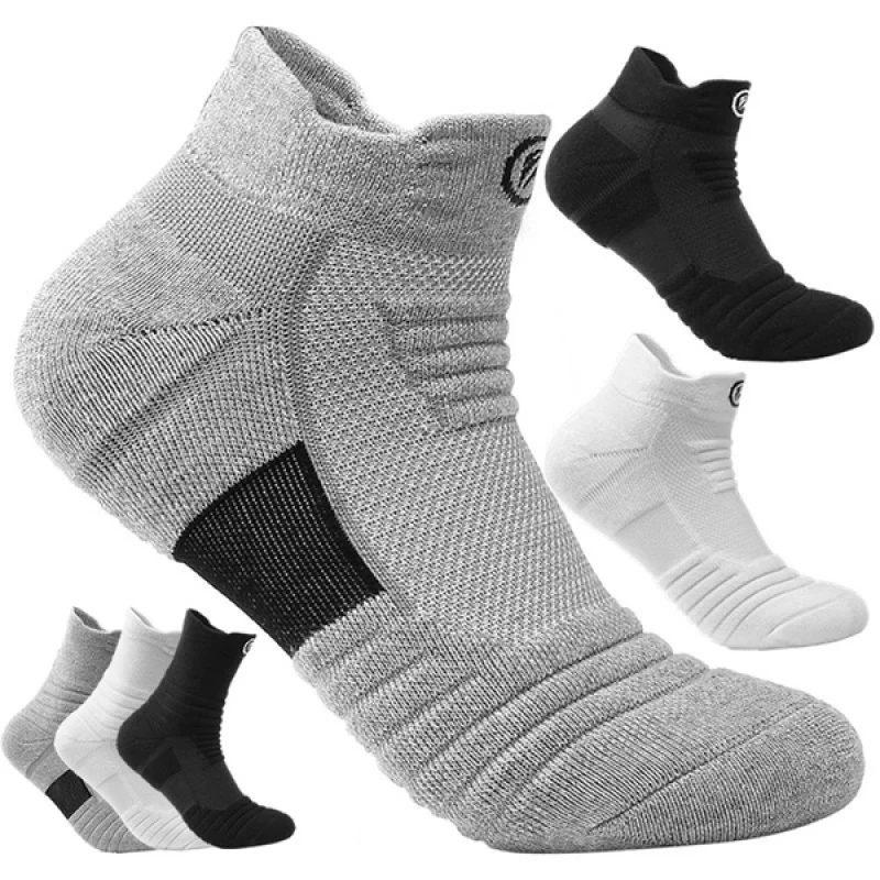 Running Stockings Men Short Socks thick Sweat Absorbent Outdoor Sports Walking Stockings Basketball Stockings