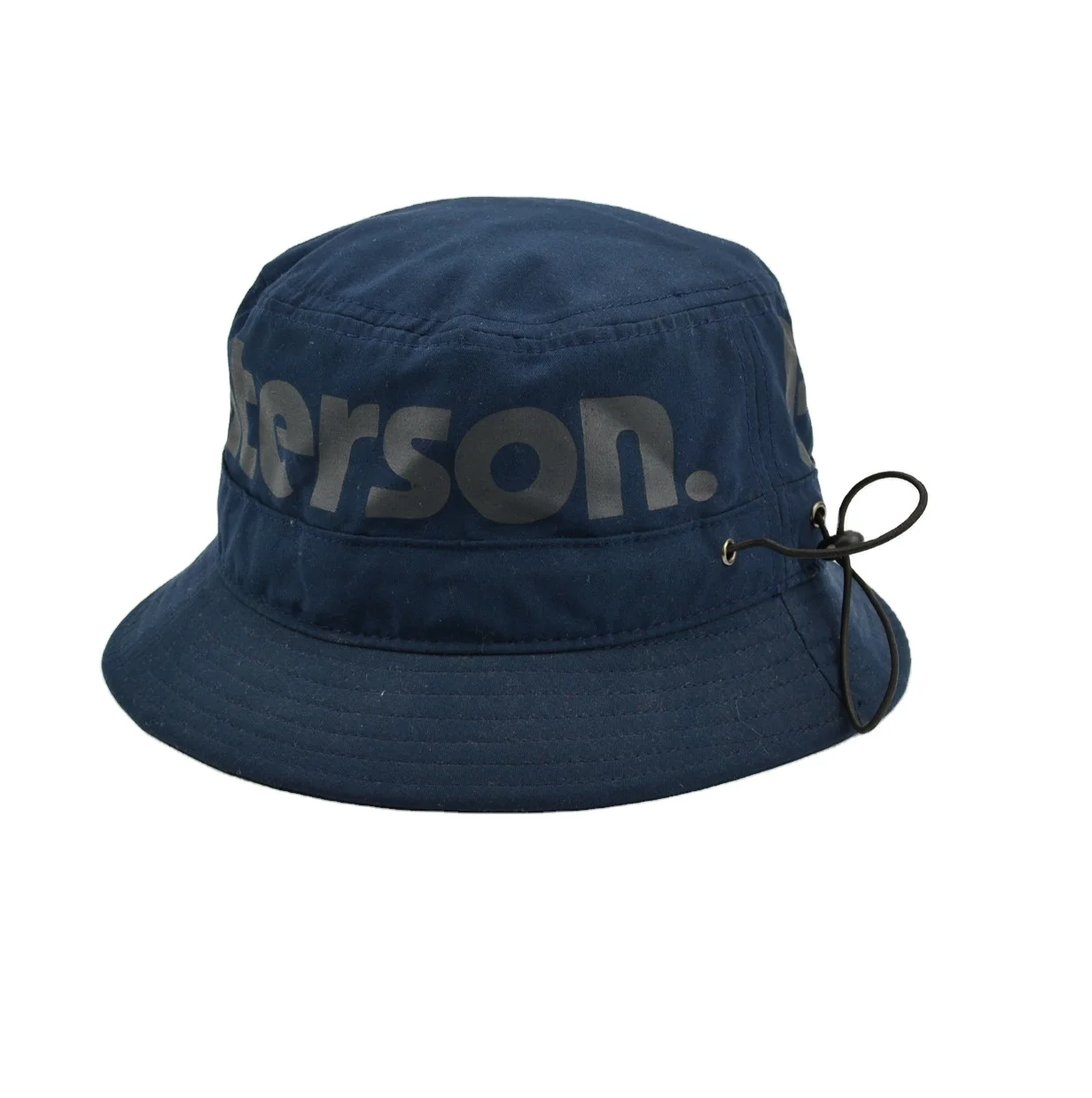 Fashion Unisex Sun Shade Fisherman Hat Custom Logo Black Bucket Hat Caps With String
