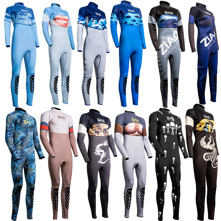 2023 high-end long-sleeve self-swimming diving surf suit SCR neoprene fabric wetsuit
