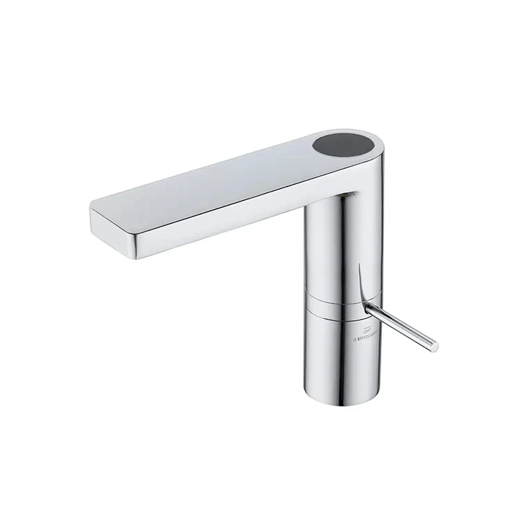 Deck Mounted Brass Bidet Faucet Single Hole Body Square Spout Ceramic Valve Brushed Digital Temperature Display Bathroom Use