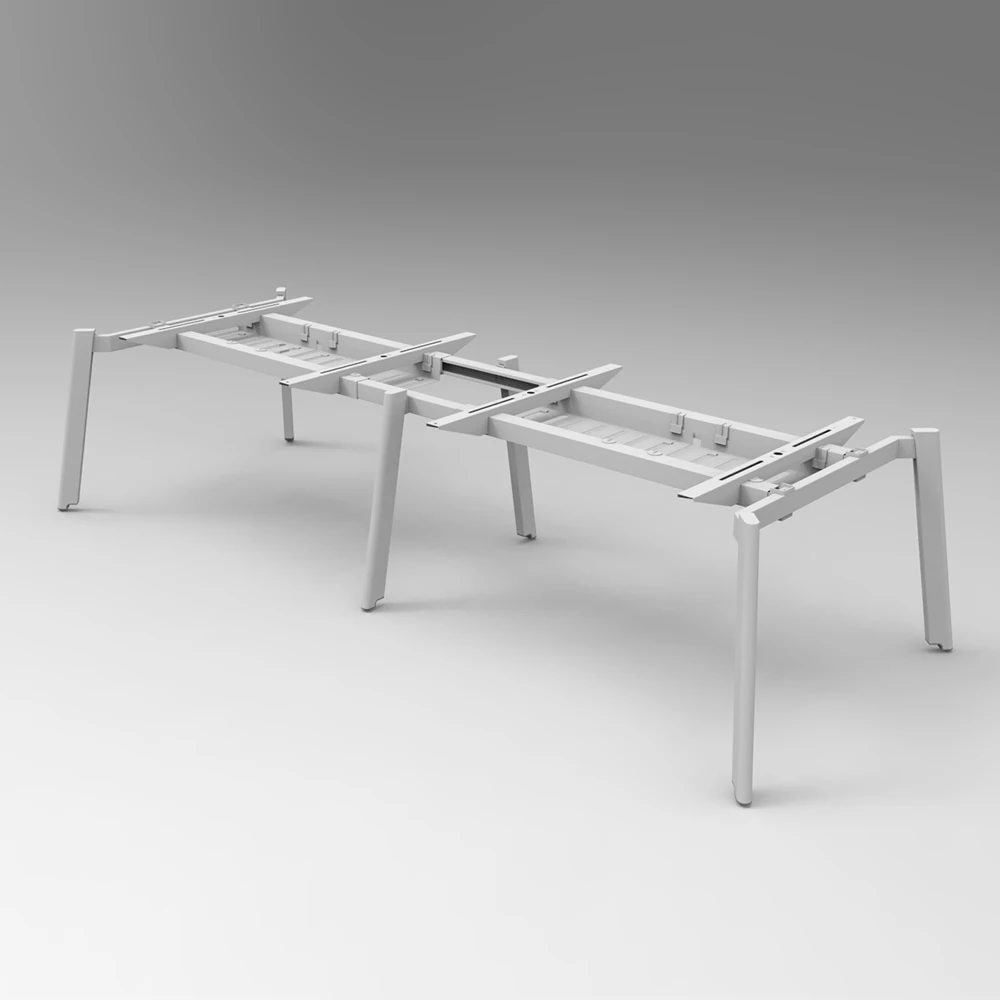 Classical Design Modern Office Furniture 4 Seat Steel Office Desk Frame